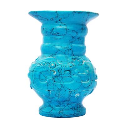 China Outdoor Antique China Pine Stone Pattern Common Synthetic Stone Censer With Animal Engravings for sale