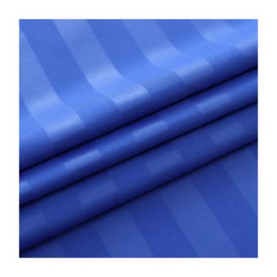 China Breathable Polyester Microfiber Textile Material 3cm Stripe Polyester Hotel Bed Sheet Fabric Home Stripe for sale