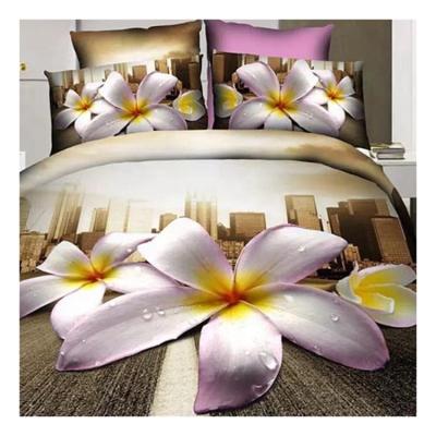 China Anti-static colorful comfortable microfiber fabric polyest 3d floral print woven cloth bed sheet material for sale