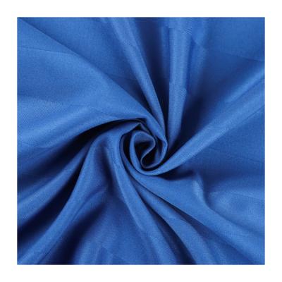 China Solid color satin stripe textile material polyester bedsheet fabric hotel hometextile antistatic for sale