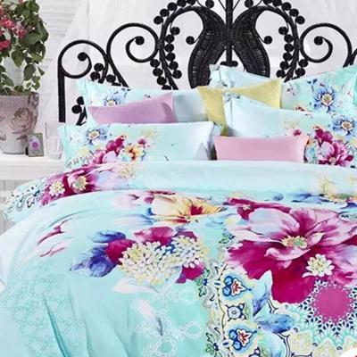 China Nondisposable 100% Microfiber Polyester Winter Flower Scatter 3d Printing Large Bed Sheet for sale