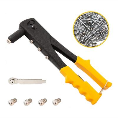 China Aluminum Rivet Gun Kit with 200 Pcs Rivets Hand Riveter Set for Metal with 4 Tool-Free Interchangeable Heads for sale