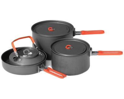 China New Arrival Sustainable Camping Cooker Set Outdoor Cooking Set Including Premium Pot Kettle Pan Bowl and Shovel Building Backpack Hike for sale