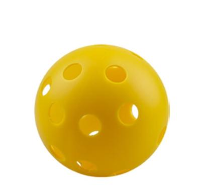 China Amazon Best Selling 26 Hole 72mm Custom Hollow Sports Baseball Good Quality PE Material PE Hollow Baseball With Hole For Outdoor Game Indoor Practice for sale