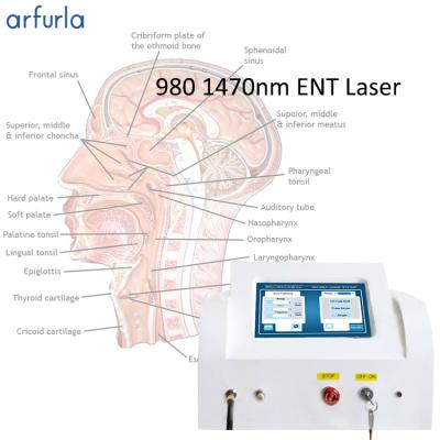 China Surgical Weight Loss Equipment Diode Laser System 980 1470 nm for Ear Nose Throat Therapy Dental Treatment Ear Nose Diode Laser for sale