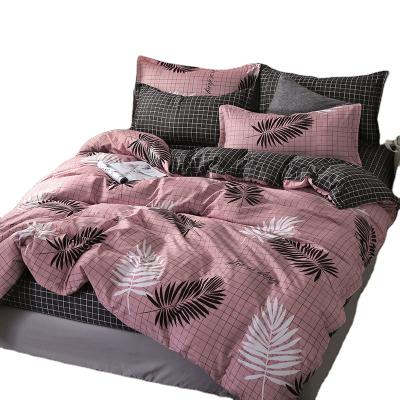 China Amazon Hot Selling Disposable 4 Pieces Printed Duvet Cover Set Luxury Queen Bedding Set Full Size Full Size Bed Set for sale