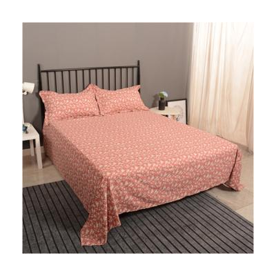 China Wholesale Manufacturer Supply Red Floral Pattern Nondisposable Bedding Cotton Bedding Set for sale