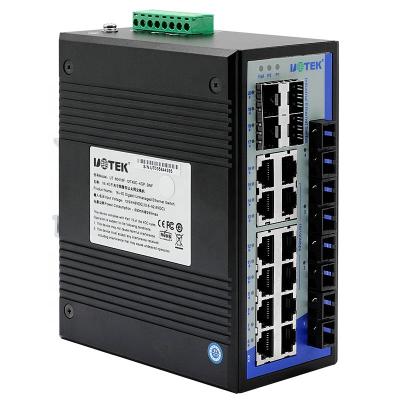 China Security 20 Ports With Fiber Ports SFP Ports Unmanaged Industrial Ethernet Switch for sale