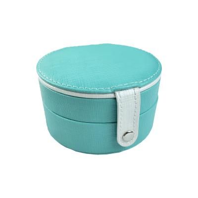 China Jewelry Package Free Sample Customized Foldable Jewelry Packaging Rotundity PU Leather Jewelry Box for sale