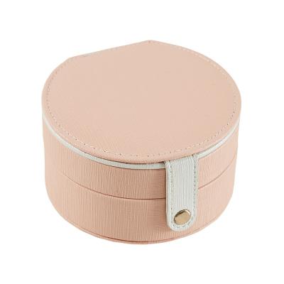 China Fashion Travel Jewelry Box Rotundity Leather High Quality Customized Customized Jewelry Box for sale