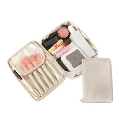 China Portable Wholesale Custom Bag Travel Toiletry Bag Large Cosmetic Wash Bag SENCAI Logo Makeup Bag Organizer Cosmetic Waterproof With Zipper for sale