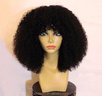 China Wholesale Price Indian Virgin Hair Women's Afro Kinky Curly Lace Front Wigs Wigs For African Women for sale