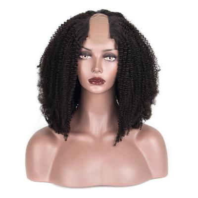 China Afro U Part Wig 100% Curly Curly Mongolian Hair Wig Curly LM Curl LM Medium Opening 2*4 Trims Size Wig for sale