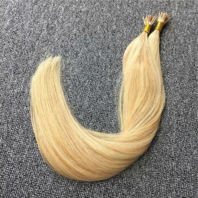 China Blonde body wave color i tip hair extension keratin i tip himan hair brazilian hair for sale