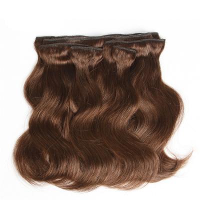 China Curly Curly Body Wave Clip In Hair Extensions #2 Dark Brown 100% Real Brazilian Hair 6pcs Clip On Hair Extension for sale