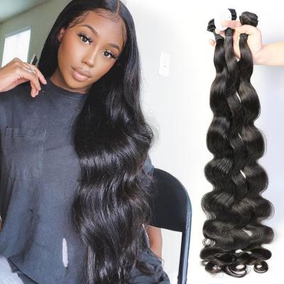 China Unprocessed Body Wave 100% Virgin Human Hair Weaves Remy Human Hair Extensions Human Hair Weaves Full Cuticle for sale