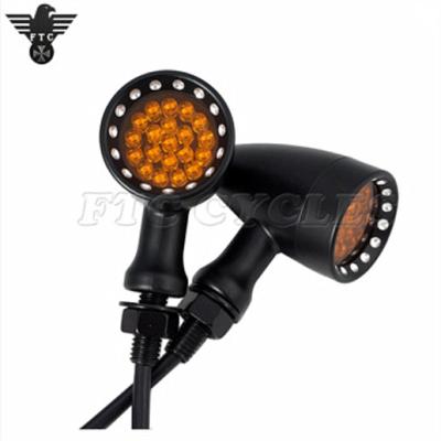 China Heavy Duty Cast Aluminum Cast Aluminum Black Turn Signal Light For Motorcycle for sale