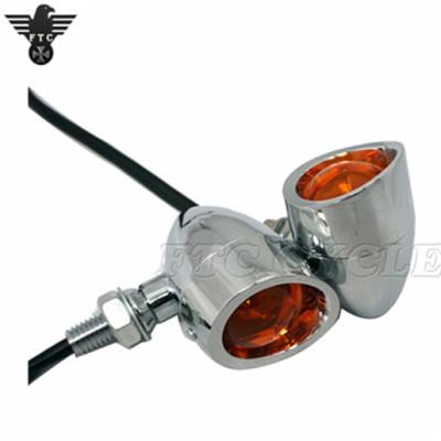 China Custom Cast Aluminum Chrome Vintage Classic Motorcycle Turn Signals For Sportster for sale