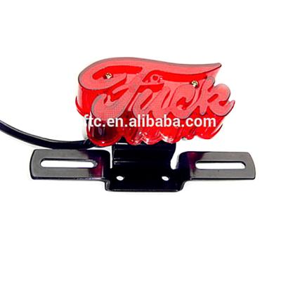 China PC Motorcycle Red Cross LED Tail Brake Light Lamp For Chopper, Bobber for sale