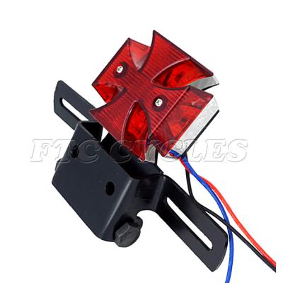 China Steel Maltese Cross LED Tail Light For Davidson Custom Motorcycle for sale