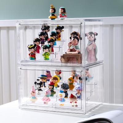 China Modern Fully Transparent Toy Matching Manual Storage Box Display Case for sale