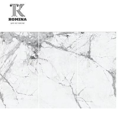 China Modern luxury marble floors white marble for flooring interior wall decor or bookmatched TV background wall for sale