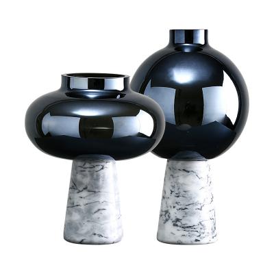 China Casual Wholesale Marble Vases for Home Decor and Flowers with Low Price for sale