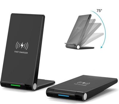 China Newest tecnologia QI type C port Phone Holder Phone Stand 10w Foldable Wireless Charger Tablet for Mobile Phone for sale