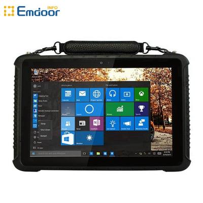 China Emdoor DDR3L 4GB NGFF SSD 128GB Intel 1D/2D Barcode Scanner 10.1 Inch Rugged Tablet With Win10 Home OS Waterproof Shockproof Computer For Industria for sale