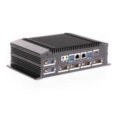 China Aluminum Alloy MES System i7 Slim And Panel Mountable Fanless Mini PC Industrial Box PC for sale