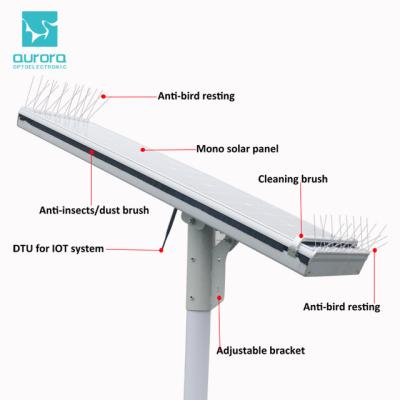 China ROUTE Patented Solar Street Light With Self Dust Cleaning 80w 60w for sale