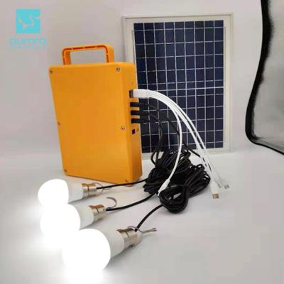 China home solar generator with solar panel kit placas solares 10w with bulbs for sale