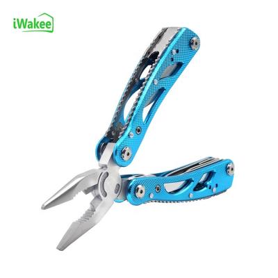 China Portable Blue Portable Foldable Durable Multi Tool Stainless Steel Pliers Camping Pliers for sale