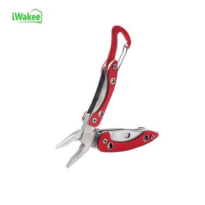 China Outdoor Portable Multi Functional Cut Small Stainless Steel Red Multitool Pliers For Outdoor for sale