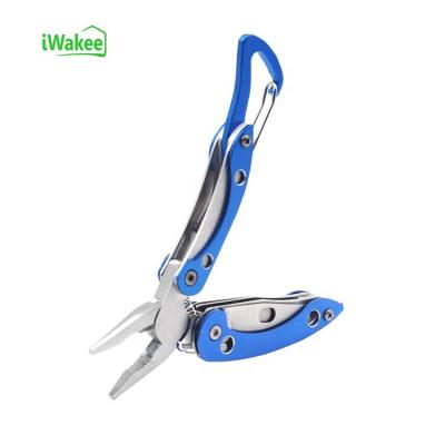 China Small Stainless Steel Portable Blue Outdoor Repair Multitool Pliers Pocket Fishing Tools for sale