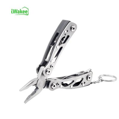 China Small Stainless Steel Portable Daily Outdoor Use Pocket Multitool Pliers With Key Ring for sale