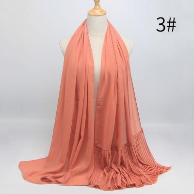 China Durable Fashionable Ladies Heads Scarf Supplier Of Chiffon Scarves For Women Elegant Pearl Headscarf for sale