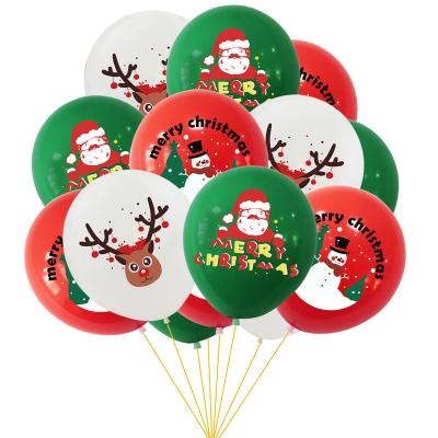 China 100pcs/bag Beautiful Colorful Latex Balloons With Lovely Printing Patterns For Christmas Decoration Balloons In Bulk Wholesale for sale