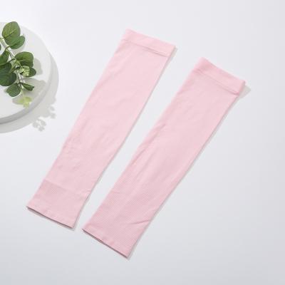 China Summer Long Sunscreen Sleeves Wholesale Outdoor Anti-ultraviolet Long Shade Breathable Cycling Arm Sleeves Ice Silk Sleeves for sale