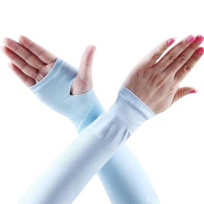 China Long Ice Sheaths Wholesale Ice Sleeve Women Sunscreen Outdoor Arm Guard Protection Ice Silk Sheaths for sale