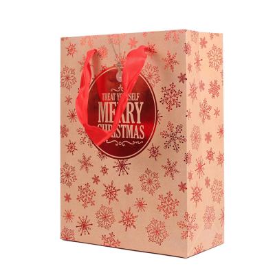 China Recyclable Cartoon Christmas Gift Printing Biodegradable Custom Packaging Paper Bag for sale