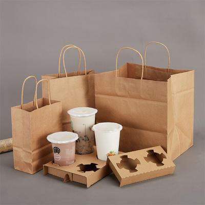 China BH Paper Kraft Paper Size Biodegradable Ready Waste Small Apple Bag With Handle for sale