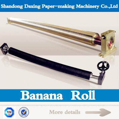 China Paper Industry Chromed / Rubber Banana Roll For Paper Rewinder Machine for sale