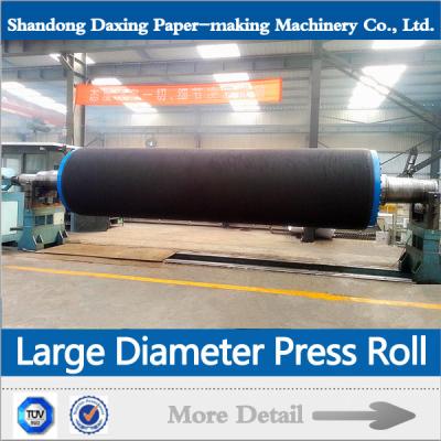 China Paper industry paper mill large diameter rubber paper machine roller used in paper product making machine delivery for paper mill for sale