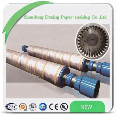 China Rubber coated papermaking take-up reel section reel spool reel roll used in paper making machine, slitter rewinder machine, pape reel for paper mill for sale