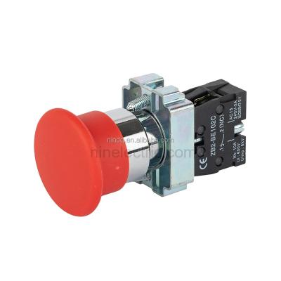 China XB2 Series 22mm Emergency Stop Mushroom Switch Emergency Switch Self-Locking Push Button XB2-BC42 for sale