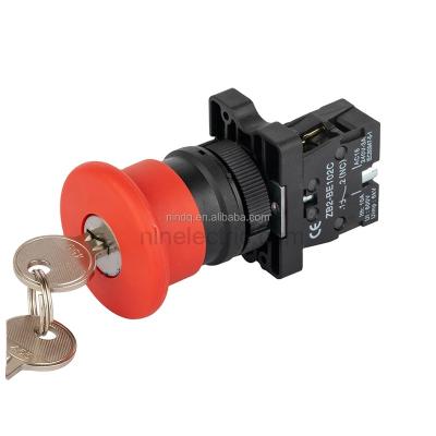 China 40mm XB2-ES142 Electric Keyed Momentary Emergency Stop Xb2-ES142 Main Push Button Switch for sale