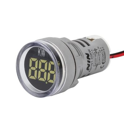 China NIN Round Panel 22mm AD101-22KW High Performance Indicator Electricity Meter Led Digital Display Energy Power Meter AD101-22KW for sale