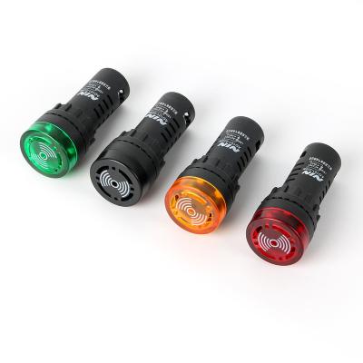 China Alert 22mm Stand 12V Size Buzzer Illuminated Indicator Light Plastic Buzzer for sale