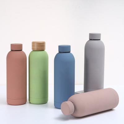 China Wholesale Sustainable Frosted Creative Stainless Straight Barrel Portable Rotate Copper Water Bottle for sale